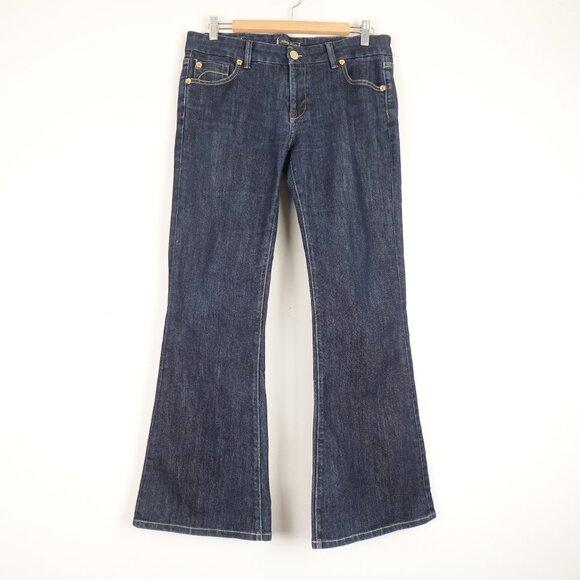 Fidelity Denim Skip Low Rise Flare Jeans Women's 32 (34x31) Made in USA - Picture 1 of 14